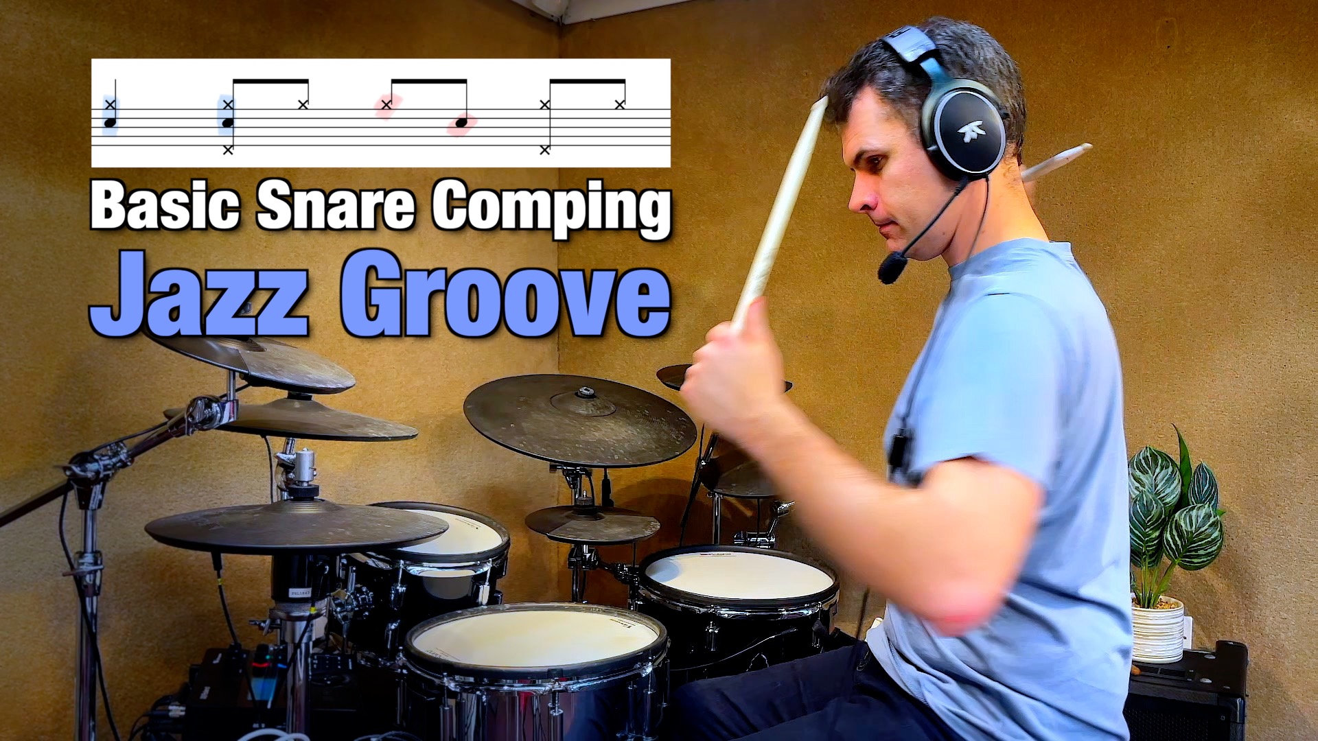 Basic Snare Comping Jazz Groove