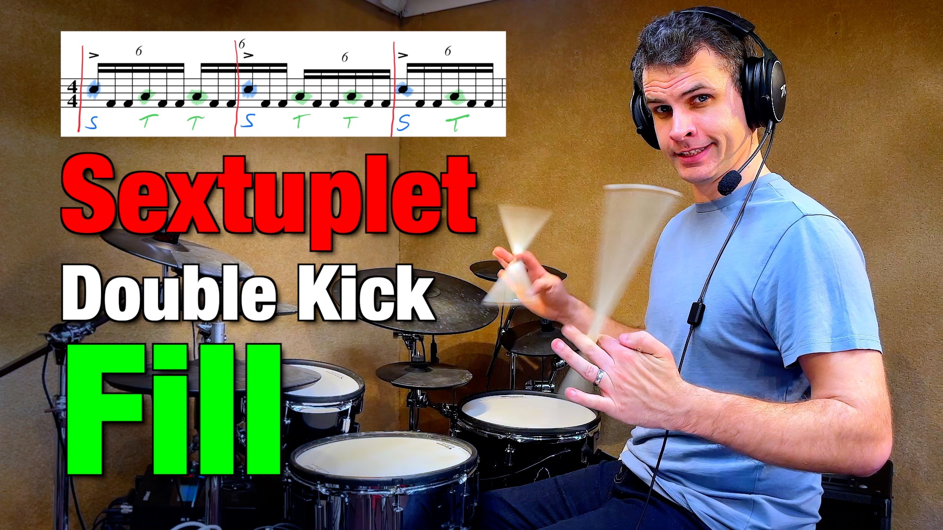 Sextuplet Double Kick Fill